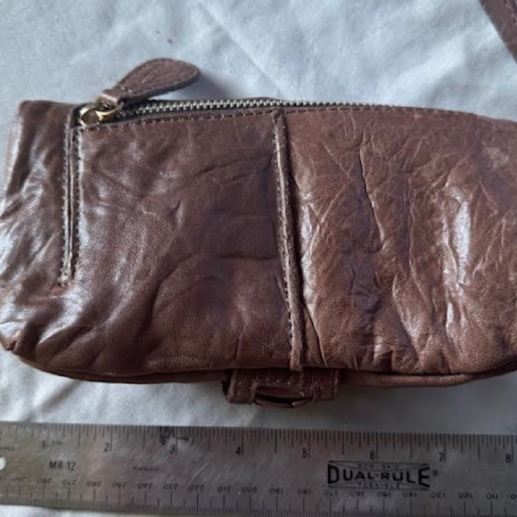 Brown Leather Wristlet - Picture 2 of 4